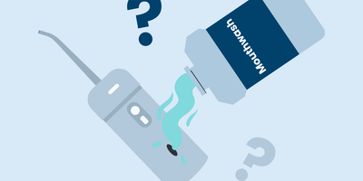 can you put mouthwash in a water flosser