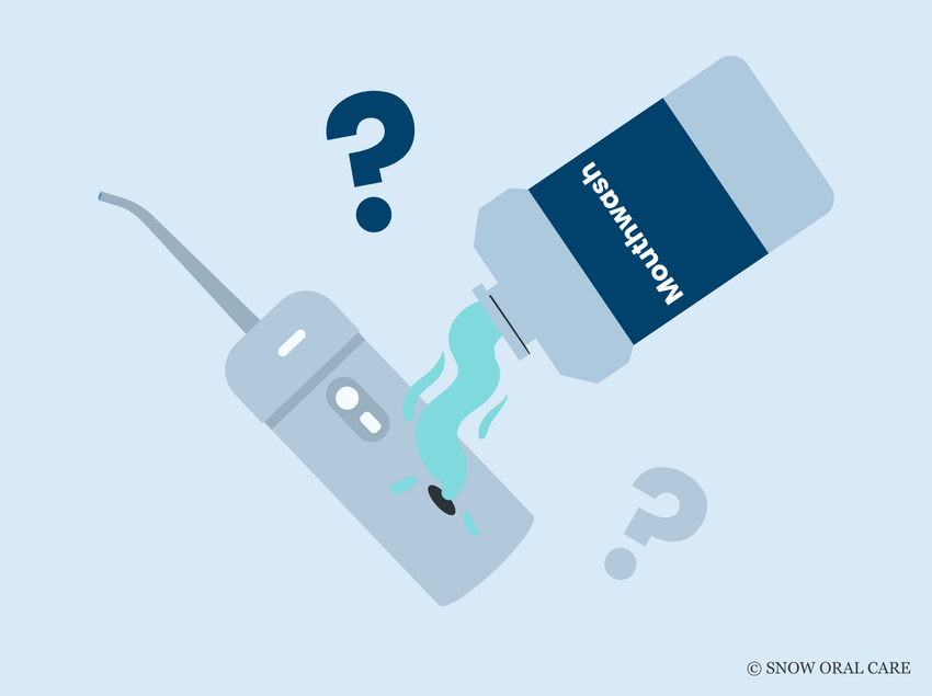 can you put mouthwash in a water flosser