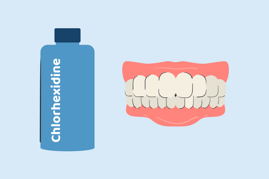 chlorhexidine gluconate oral rinse stain teeth 