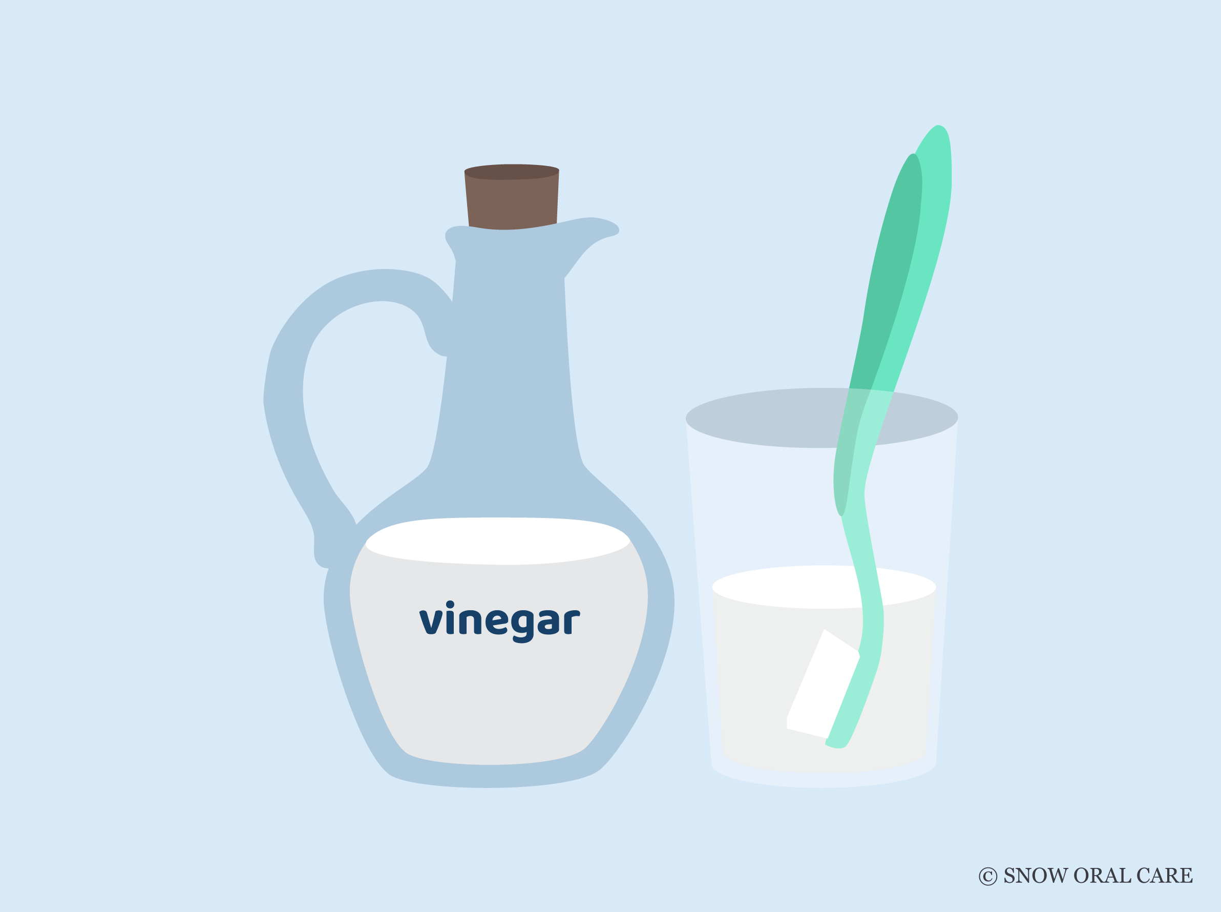 Cleaning Toothbrush with Vinegar SNOW® Oral Care