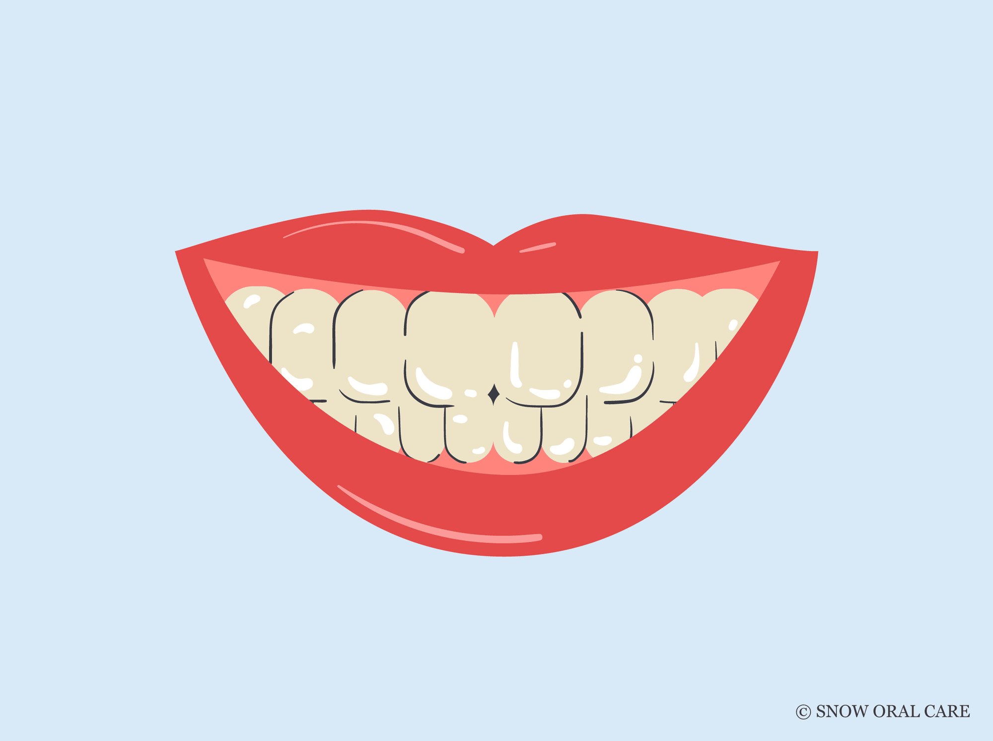 dehydrated teeth white spots