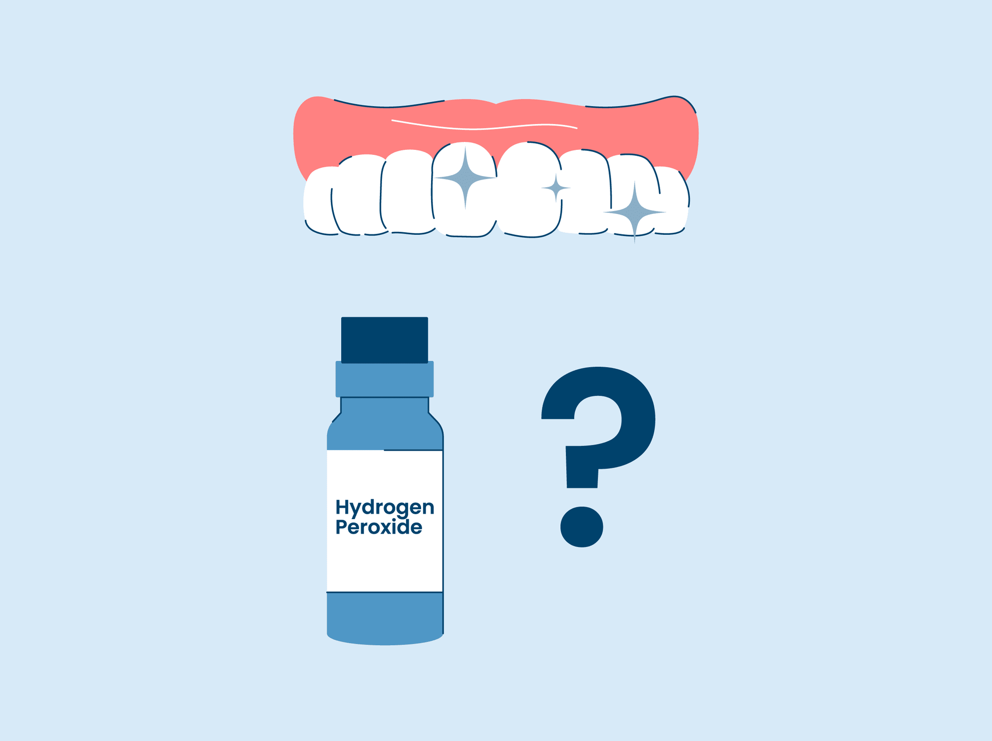 does hydrogen peroxide whiten teeth