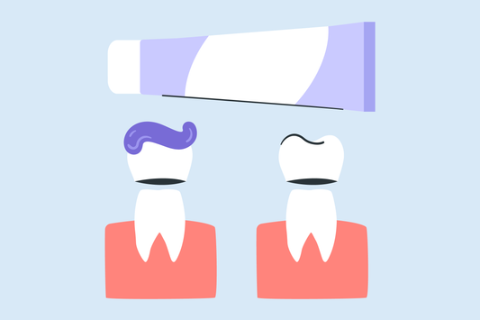 does purple toothpaste work on crowns