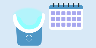 how often should you whiten your teeth with blue light 
