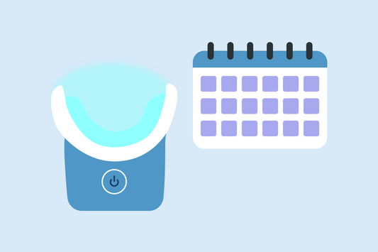how often should you whiten your teeth with blue light 