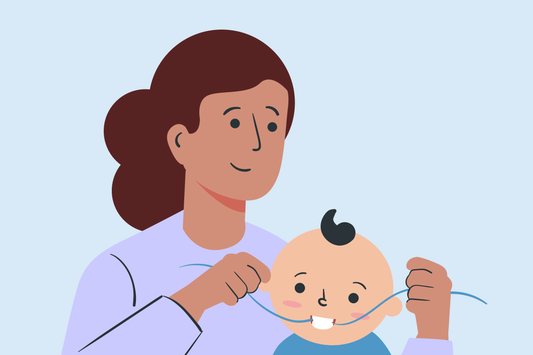 how to floss 1 year old teeth