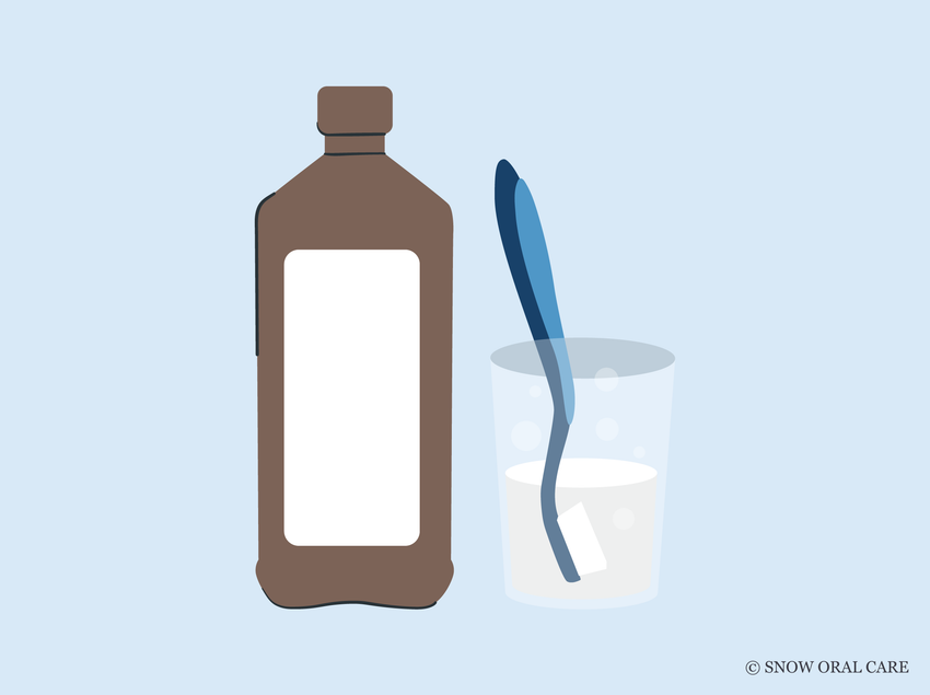 hydrogen peroxide to clean toothbrush