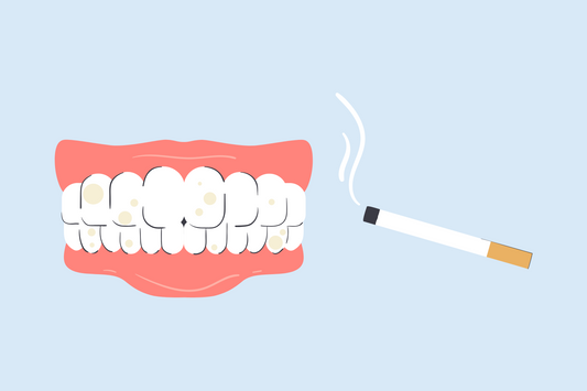 smoking yellow teeth 