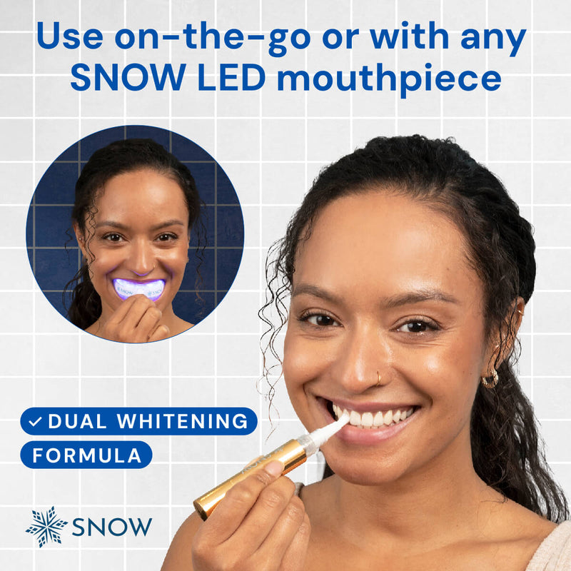 How Long Does Snow Whitening Serum Last Extra-Strength Teeth Whitening Gold Wand Serum + Dual-Peroxide Formula