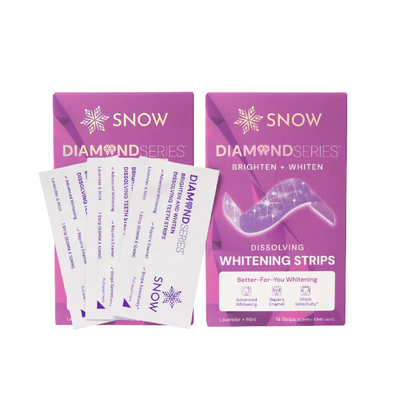 (2 for Price of 1) Purple Diamond Dissolving Teeth Whitening Strips - 42CT