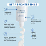 Fluoride-Free Hydroxyapatite Teeth Whitening Toothpaste with Coconut Oil & Xylitol