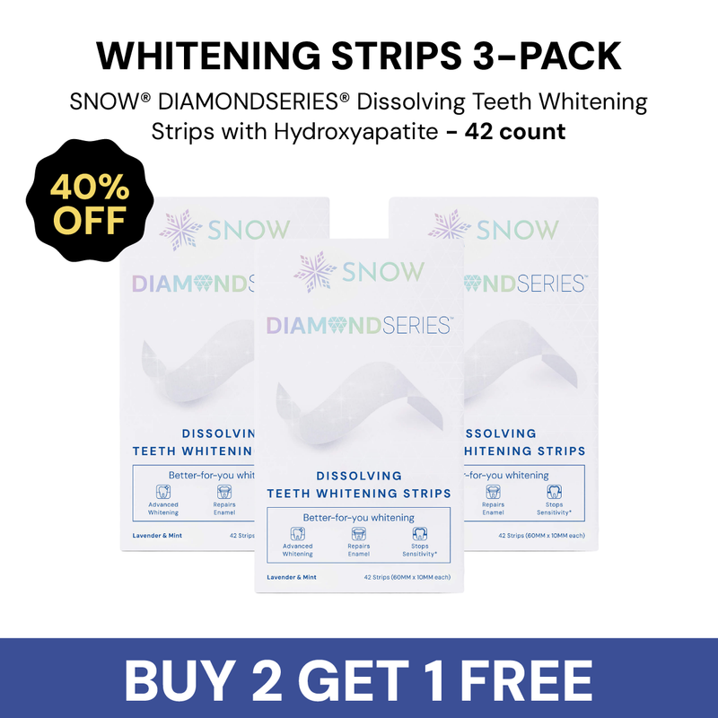 DiamondSeries® Patented Dissolving Teeth Whitening Strips with Nano Hydroxyapatite