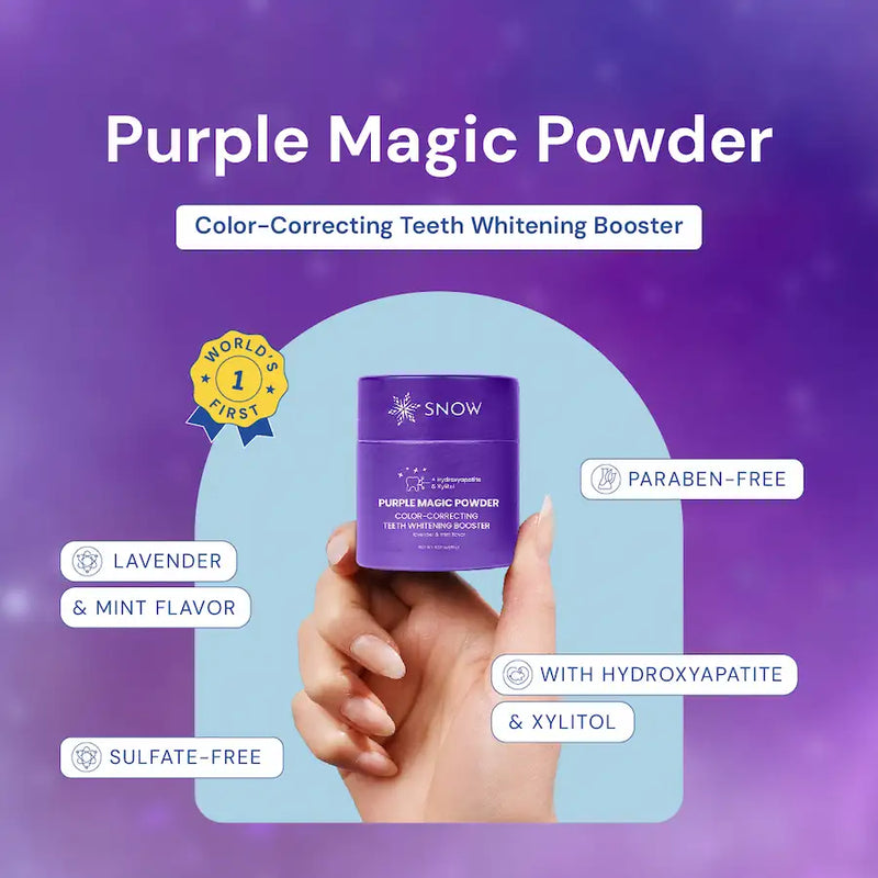 SNOW® Magic Purple Booster Powder with Hydroxyapatite (3-Pack) | Instant Brightening