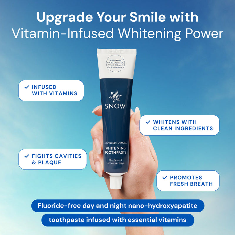 SNOW® Fluoride-Free Whitening Vitamin Toothpaste w/ Hydroxyapatite