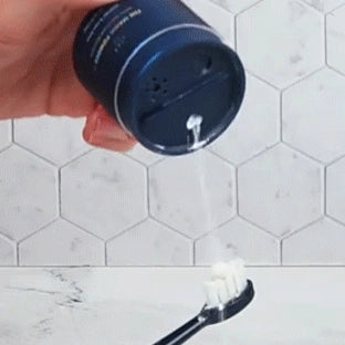 Woman using Snow Gold Teeth Whitening Pen – at-home solution for a brighter smile