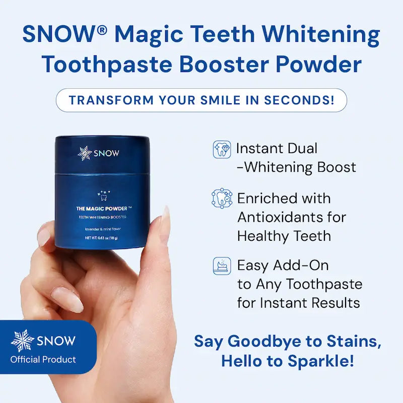 Magic Whitening Toothpaste Booster® Powder with Hydroxyapatite - Sprinkle or Dip! (3 Pack)