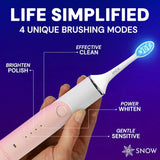 (2 for Price of 1) LED Whitening Electric Toothbrush - Advanced Sonic Technology - Gen 2