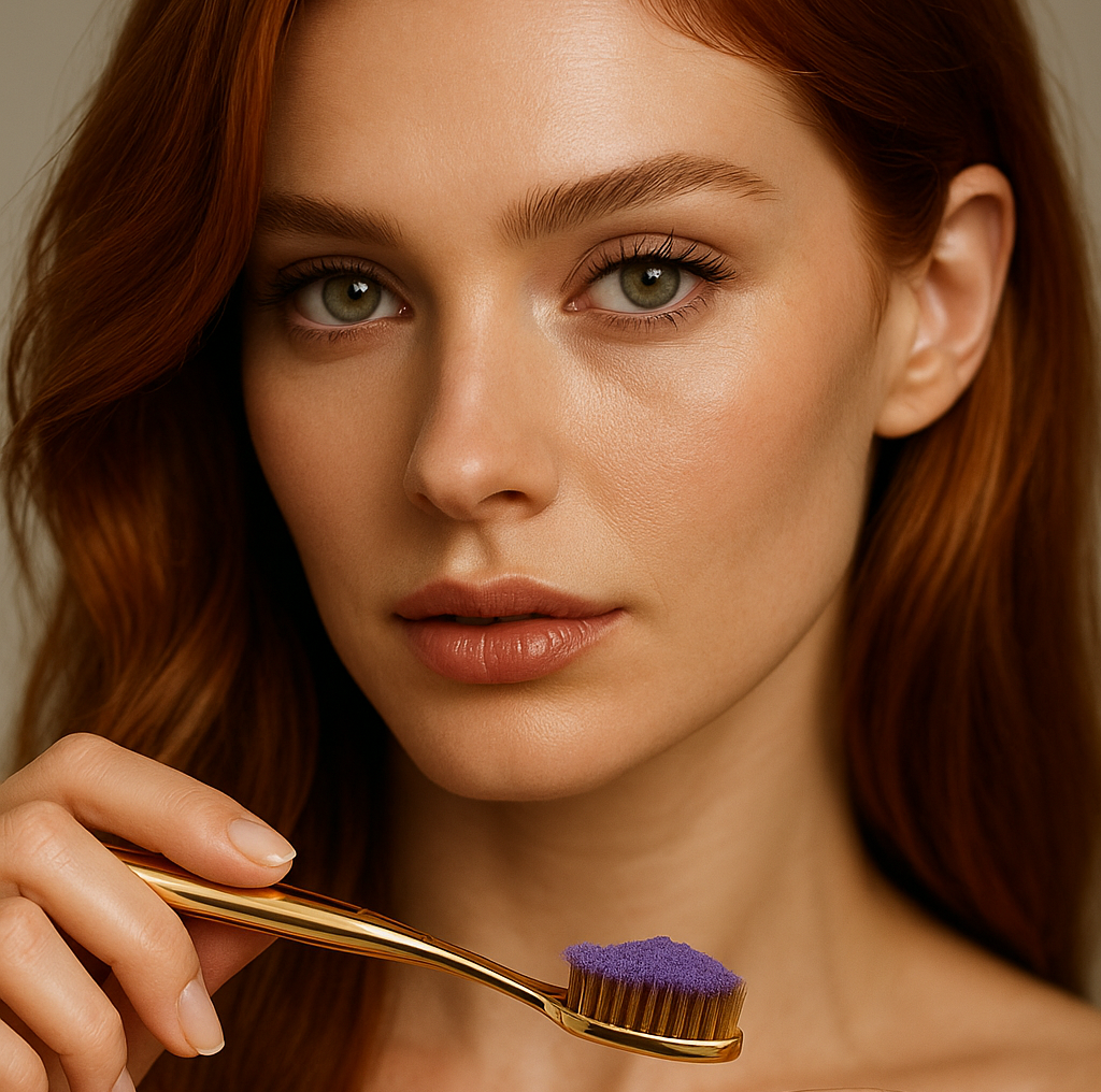 Purple Brightening Magic Whitening Toothpaste Booster® Powder with Hydroxyapatite — World’s First + Enamel Rebuilding