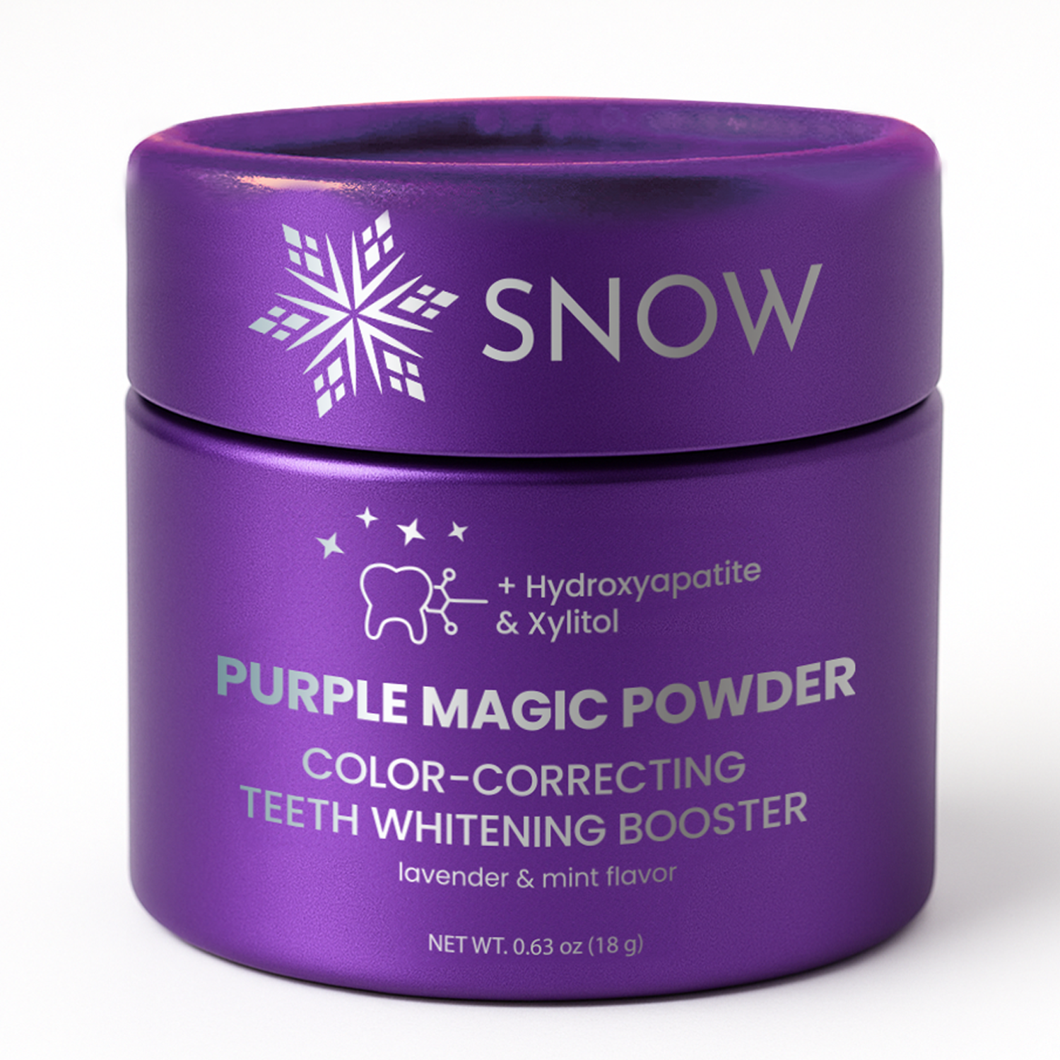 Purple Brightening Magic Whitening Toothpaste Booster® Powder with Hydroxyapatite — World’s First + Enamel Rebuilding
