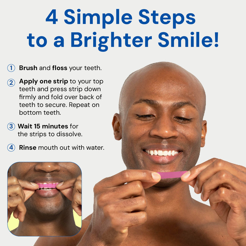 SNOW® Dissolving Purple Teeth Whitening Strips | Hydroxyapatite