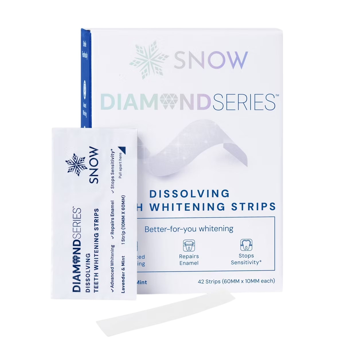 DiamondSeries® Patented Dissolving Teeth Whitening Strips with Hydroxyapatite